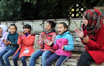 جانب من أنشطة منظمة شباب الغد الفلسطينية (أرشيف)