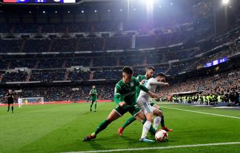 جانب من مباراة ليجانيس وريال مدريد أمس (أ ف ب)