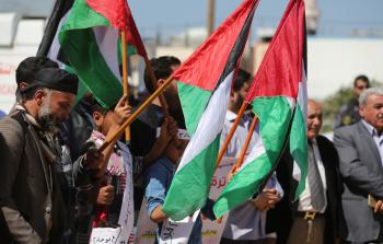 جانب من انطلاق فعالية مسيرة العودة الكبرى - تصوير / محمود أبو حصيرة