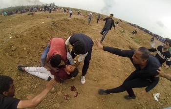 فتى فلسطيني استشهد برصاص الاحتلال شرق غزة خلال مسيرة العودة السلمية