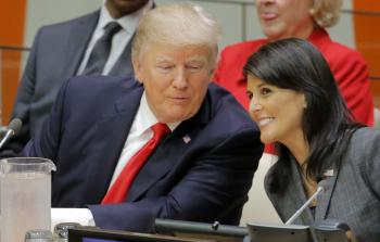 نيكي هيلي ودونالد ترامب (صورة أرشيفية)