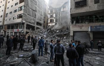 المبنى أصبح كومة من الركام (الأناضول)