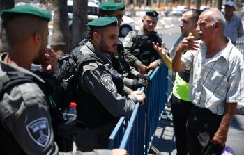 انتشار مكثف لشرطة الاحتلال في القدس (أ ف ب)