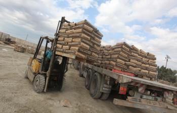 إدخال مواد بناء عبر معبر رفح (أرشيف)