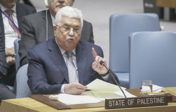 عباس خلال كلمته (أ ف ب)