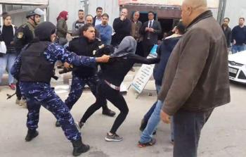 جانب من قمع السلطة للمسيرة أمس - متداول