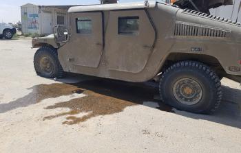 المركبة الإسرائيلية التي قصفتها الطائرة المسيرة 