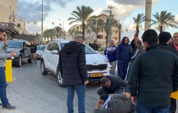 جانب من مسيرة قلنسوة التي قمعتها شرطة الاحتلال