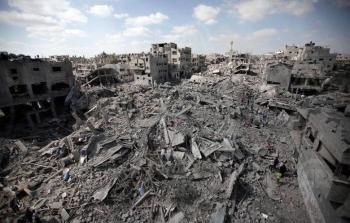 صورة أرشيفية لمنازل متضررة من قصف الاحتلال الإسرائيلي