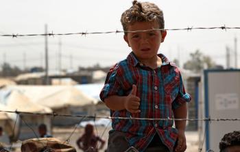 طفل نازح من الموصل (أ ف ب) 