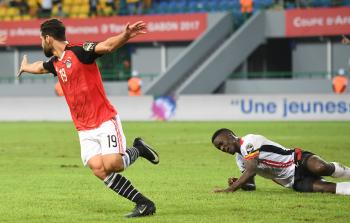 جانب من المباراة أمس - (أ ف ب)