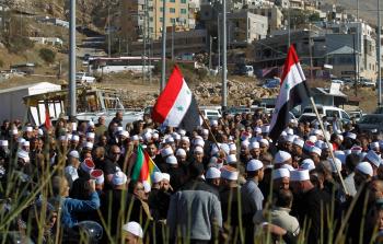 شرطة الاحتلال تهاجم معتصميْن بالجولان المحتل (أ ف ب)