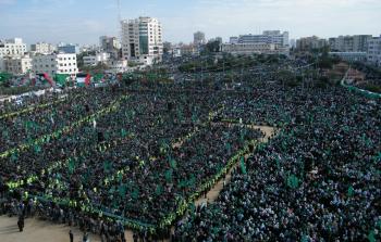 صورة أرشيفية لآخر مهرجان انطلاقة أقامته حماس في عام 2012