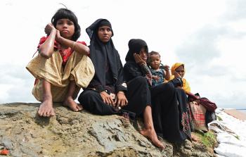 بعض  من لاجئي الروهنغيا (أ ف ب)