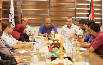 خلال ورشة العمل في مقر صحيفة فلسطين