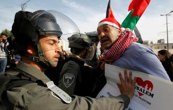 مواجهات بين قوات الاحتلال وفلسطينيين  (أ ف ب)