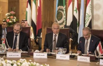 جانب من الاجتماع الوزاري العربي الطارئ (أ ف ب)