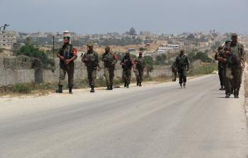جنود من الأمن الوطني على جانب الحدود الفلسطينية المصرية (أرشيف)