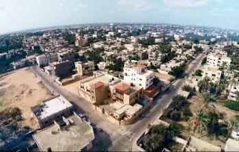 صورة من علو لبلدة القرارة