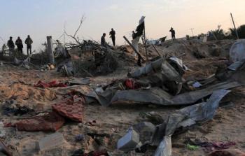 أجزاء من منزل عائلة أبو ملحوس جراء القصف (أرشيف)