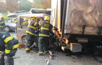 صورة تناقلتها وسائل اعلام عبرية من مكان الحادث