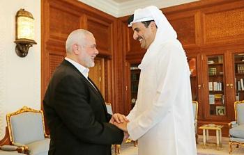 هنية والأمير تميم خلال لقاء سابق (أرشيف)