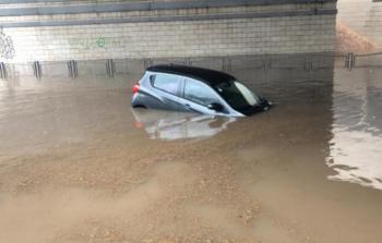 شوارع غارقه بالأمطار في الداخل المحتل (صور اليوم)