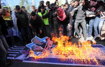 جانب من التظاهرات الغاضبة في غزة