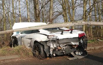 سيارة حارس مرمى مانشستر يونايتد الإنكليزي الدولي الأرجنتيني سيرجيو روميرو اللامبورغيني