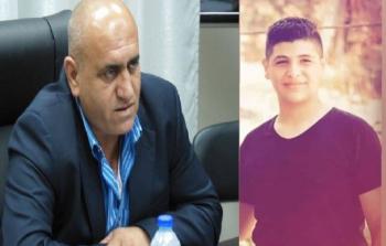 الفتى زكارنة ومحافظ جنين الرجوب في صورة مدمجة