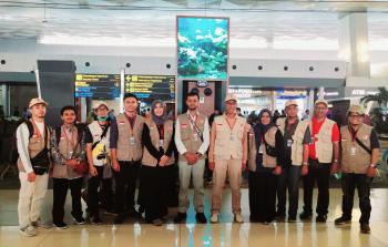 الوفد الأندونيسي في معبر رفح