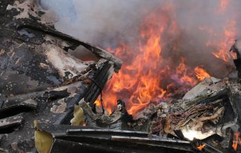 الطائرة عقب سقوطها