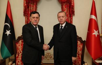 أردوغان والسراج (الأناضول)