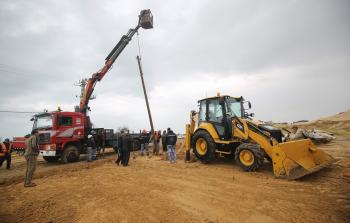 إنشاء مركز حجر صحي بغزة (أ ف ب)