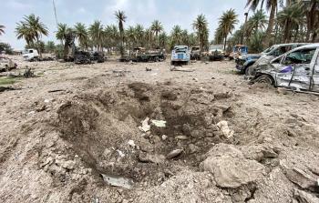 آثار قصف أمريكي بالعراق (أ ف ب)