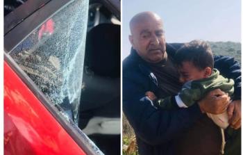 الطفل مع جده بعد محاولة اختطافه