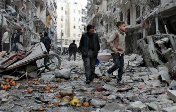 دمار كبير يلحق بمخيمات الفلسطينيين في سوريا (أرشيف)