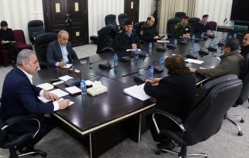 اجتماع اشتية مع مسئولي أجهزة أمن السلطة