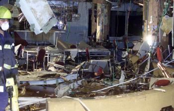 مكان عملية استشهادية في دولة الاحتلال في صورة من الأرشيف