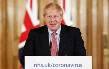 رئيس الوزراء البريطاني في مؤتمر حول فيروس كورونا (أرشيف)
