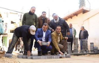 جانب من أعمال المشاريع التطويرية التي نفذتها بلدية خان يونس