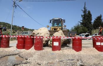 إغلاق مدخل دورا في الخليل  (أرشيف)