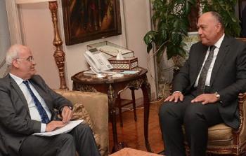 لقاء سابق يجمع وزير الخارجية المصري 