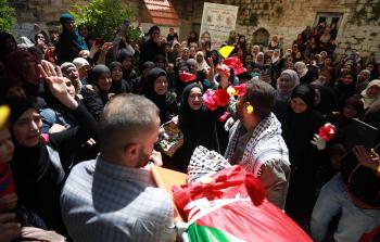 جانب من تشييع جثمان الشهيد نور البرغوثي