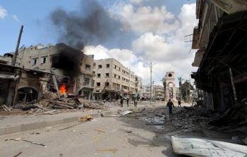 أثار قصف في إدلب السورية (أرشيف)