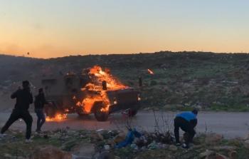 شبان يستهدفون بالزجاجات الحارقة جيبا عسكريا إسرائيليا (أرشيف)