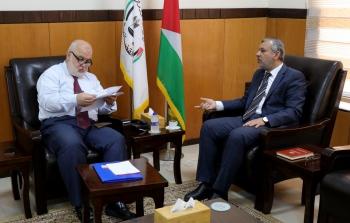 جانب من لقاء المستشار عابد مع المستشار 