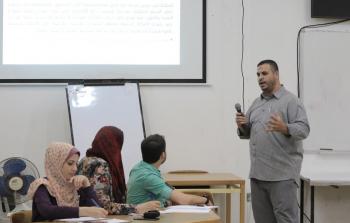 جانب من ورشة العمل التي عقدتها بلدية غزة