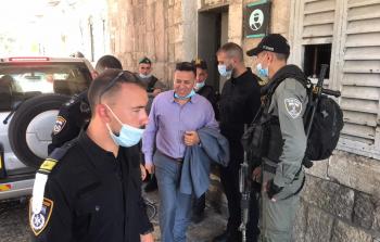 جانب من اعتقال مخيمر اليوم