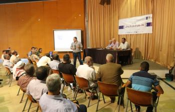 جانب من اللقاءين التي عقدتهما البلدية